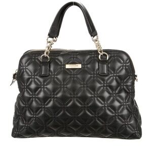 Kate Spade Quilted Leather Satchel - Black